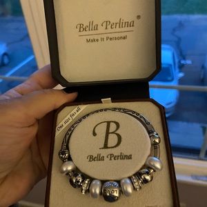 Silver beaded bracelet